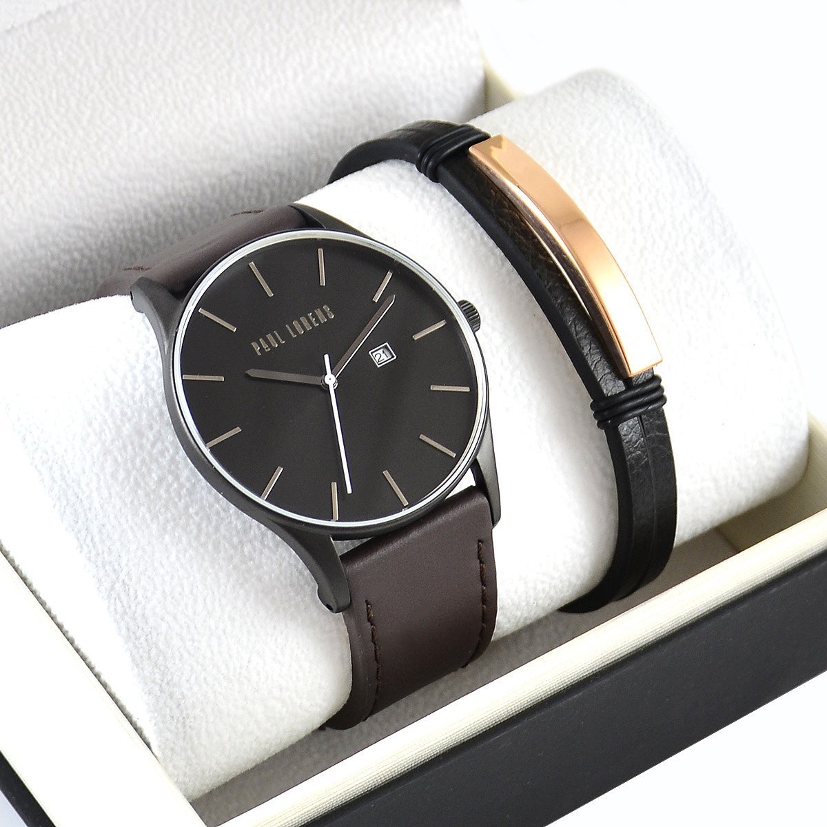 Zegarek Paul Lorens Zestaw męski zegarek męski Paul Lorens - LONGIO-7028A2-1B2 + bransoletka Pacific