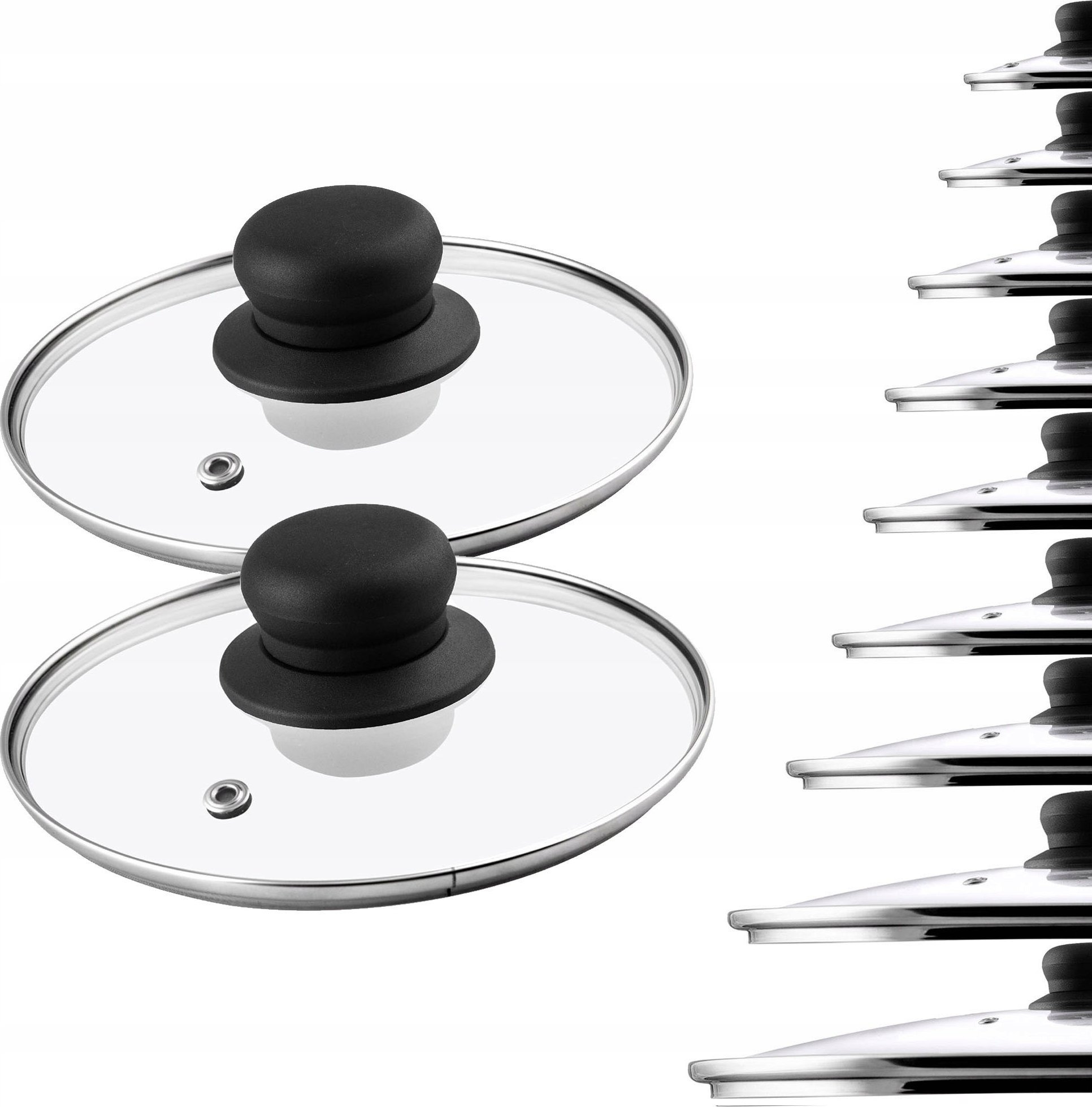 Kadax Pokrywka Szklana 14cm Do Patelni Garnka Pokrywa 2x