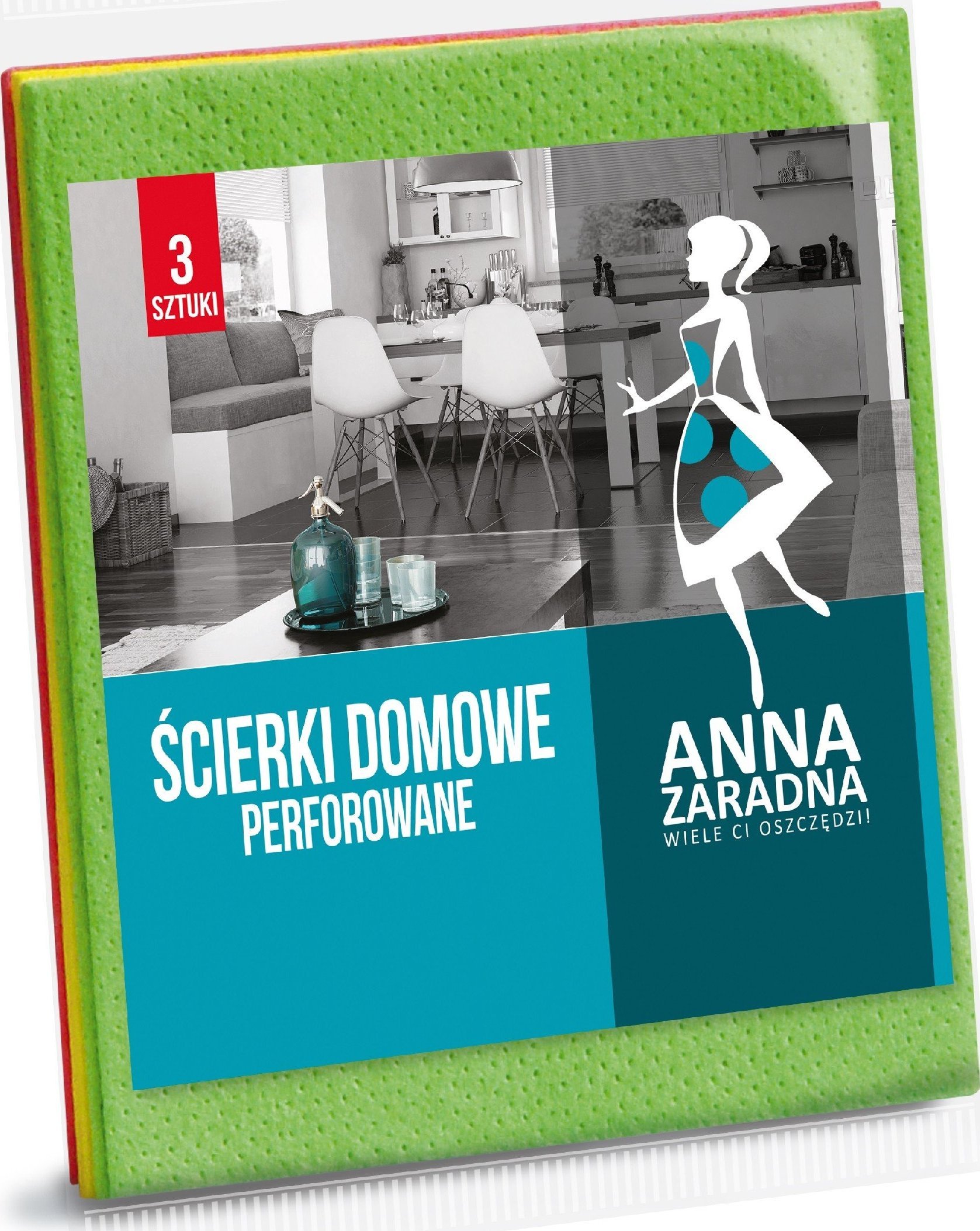 Stella ANNA ZARADNA Ścierki domowe perforowane 1op.-3szt.