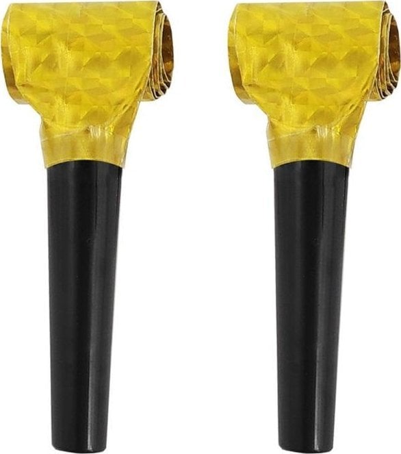 Trąbki holograficzne złote 100szt