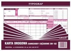 Typograf Druki samokopiujące karta drogowa na samochody ciężarowe, A-4 Sm 102 (02064)