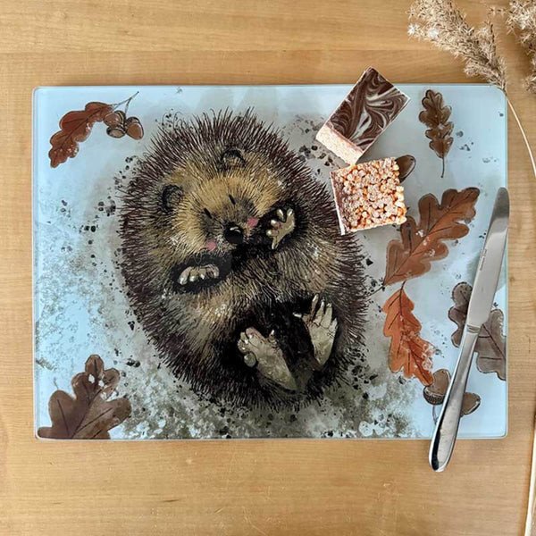 Szklana deska ozdobna Jeżyk na plecach
