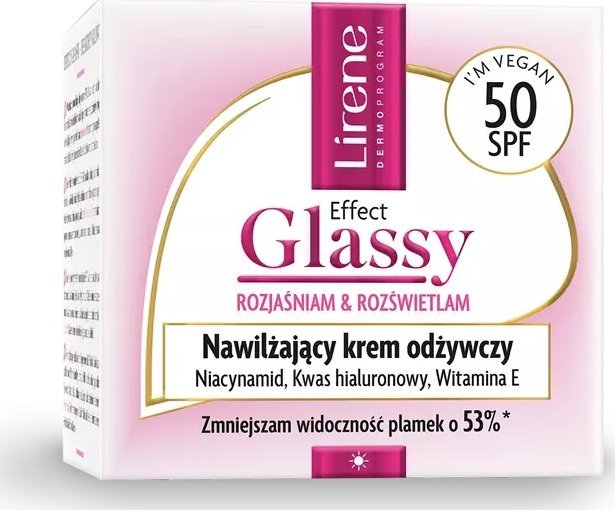 Lirene Effect Glassy Nawilżający krem odżywczy SPF 50 50ml