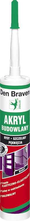 Den Braven Silikon akrylowy budowlany biały 310ml