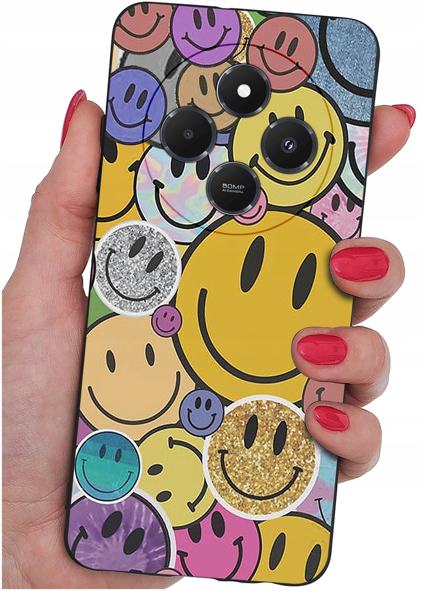 Etui do Xiaomi Redmi 14C WZORY |SILIKONOWE MATT CASE + SZKŁO 9H