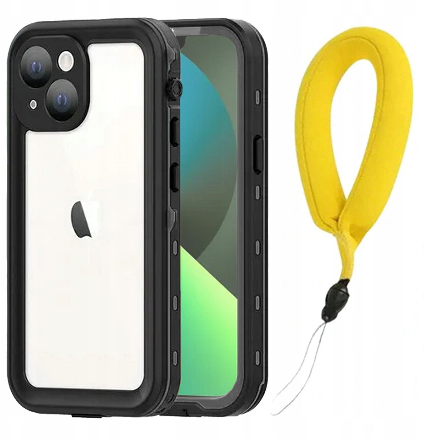 Etui wodoodporne IP68 360+ pasek do iPhone 13 (Czarne)