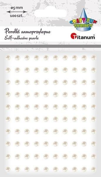 Perełki samoprzylepne 5mm 100szt białe