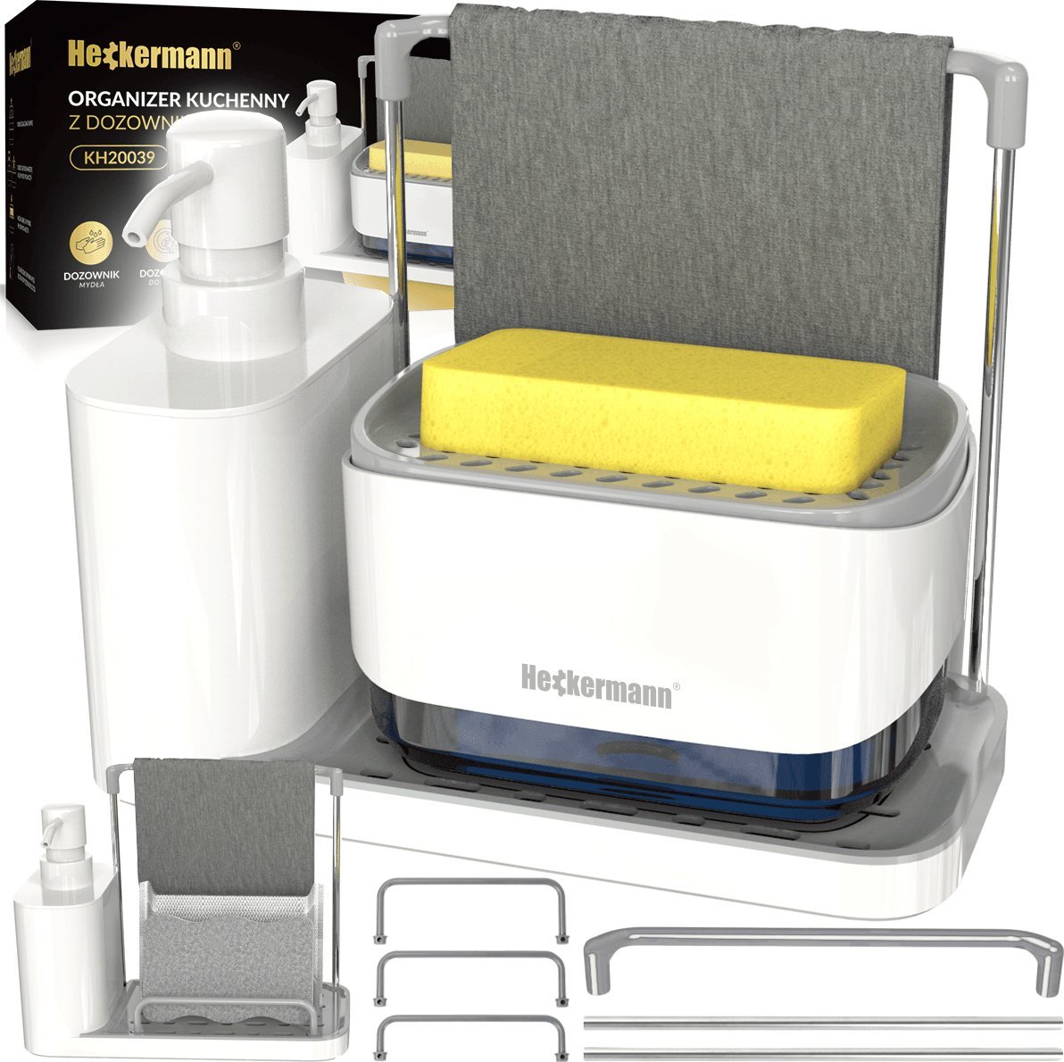 Dozownik do mydła Heckermann Kuchenny dozownik płynu Heckermann KH20039 Biały