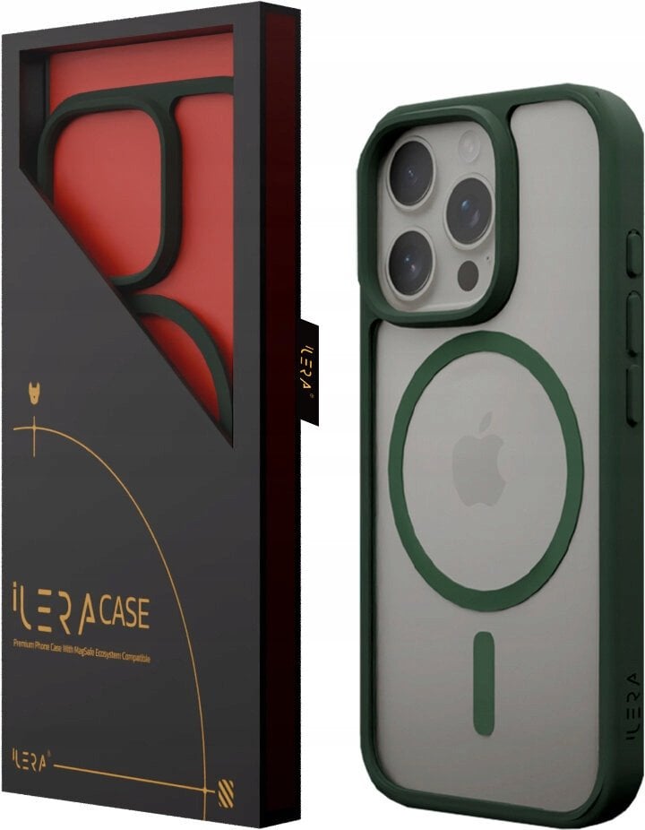 iLeraGo ColorAnt Clear Case, Deep Green for iPhone 16 Pro Max