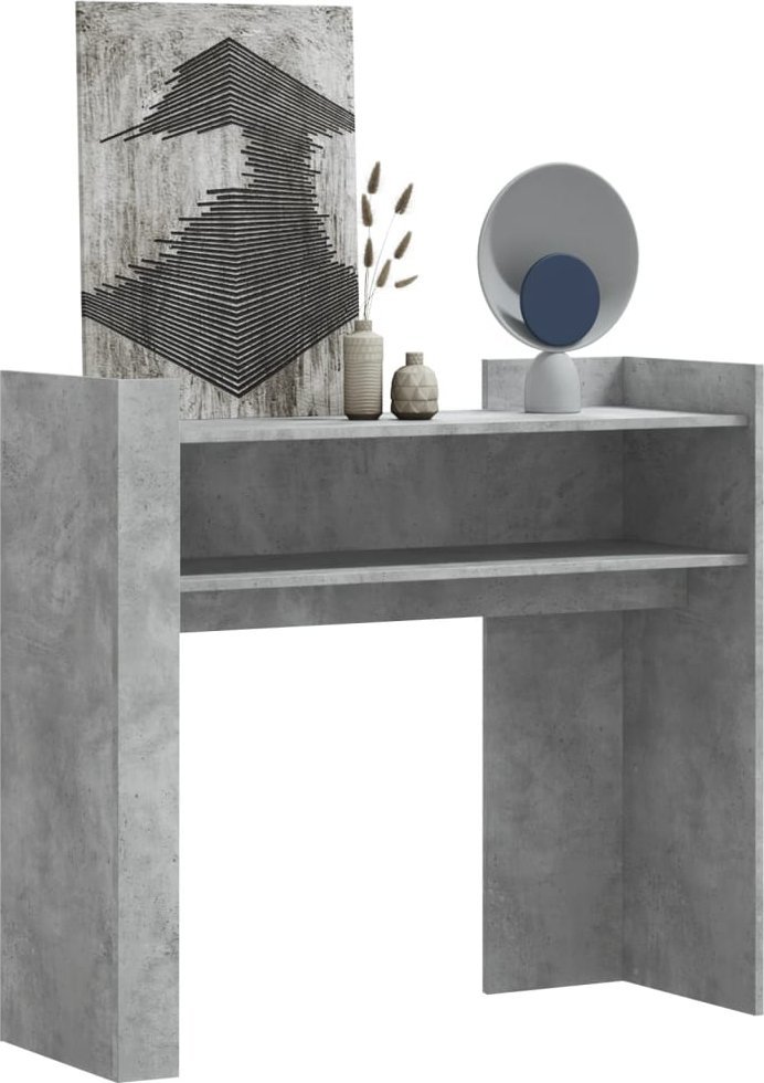vidaXL vidaXL Stolik konsolowy, szarość betonu, 100x35x90 cm