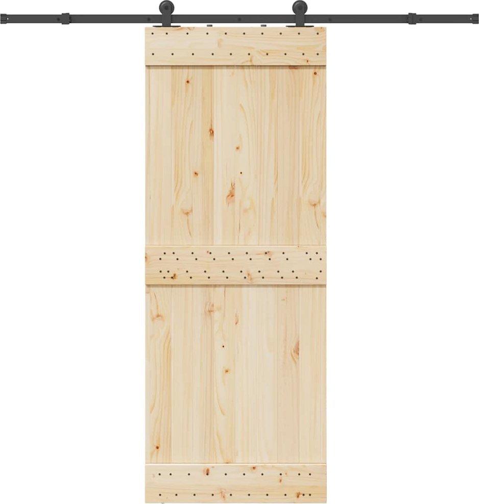 vidaXL vidaXL System do montażu drzwi przesuwnych, 213,5 cm, stal, czarny