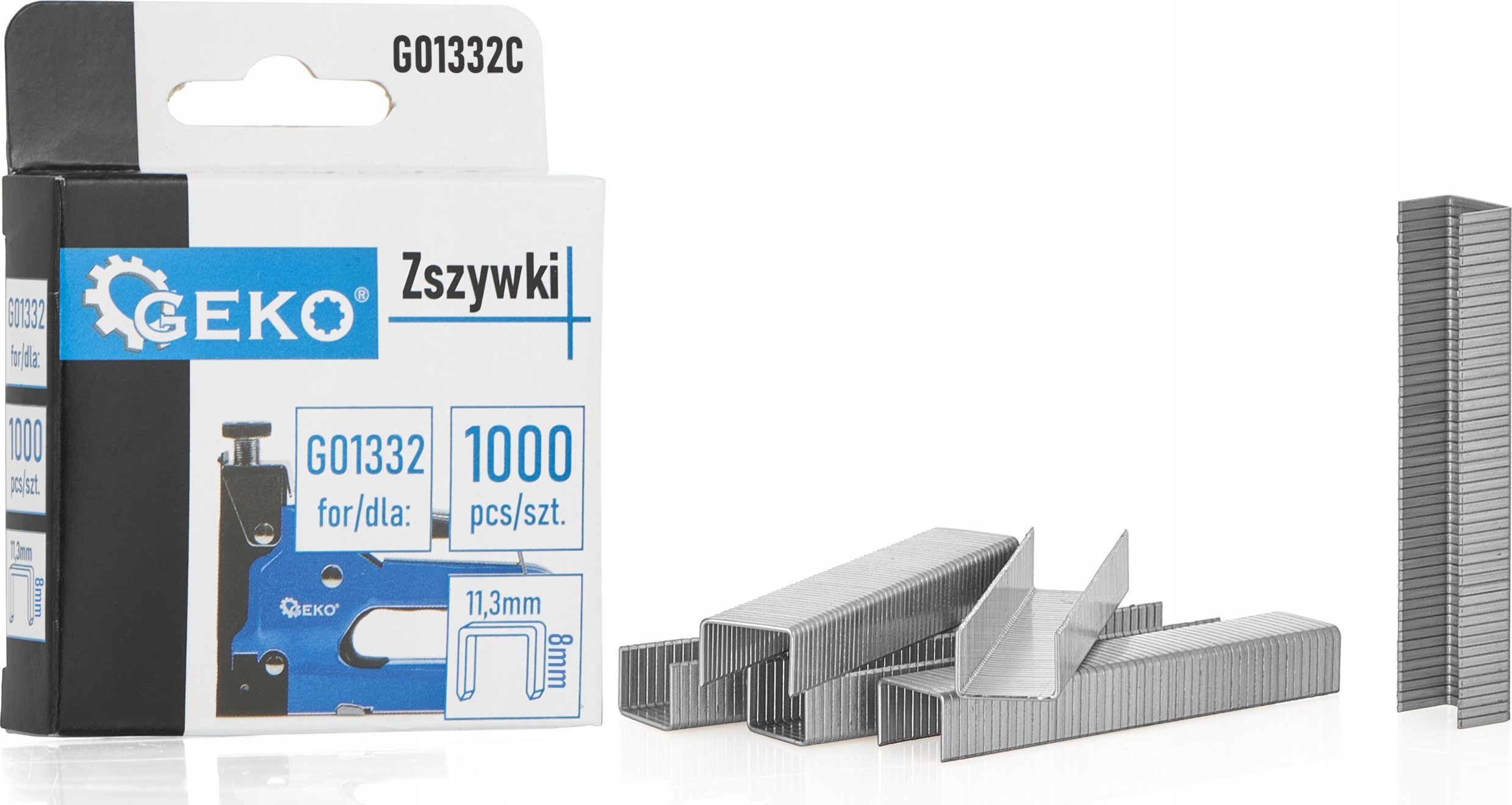Geko Zszywki 1.2x11.3mm 8mm 1000szt. (200)