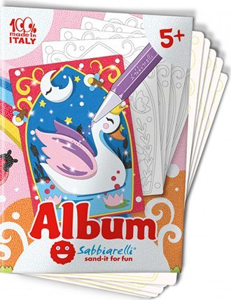 Sabbiarelli Album do kolorowania piaskiem Magiczny Świat 5l+ SABBIARELLI