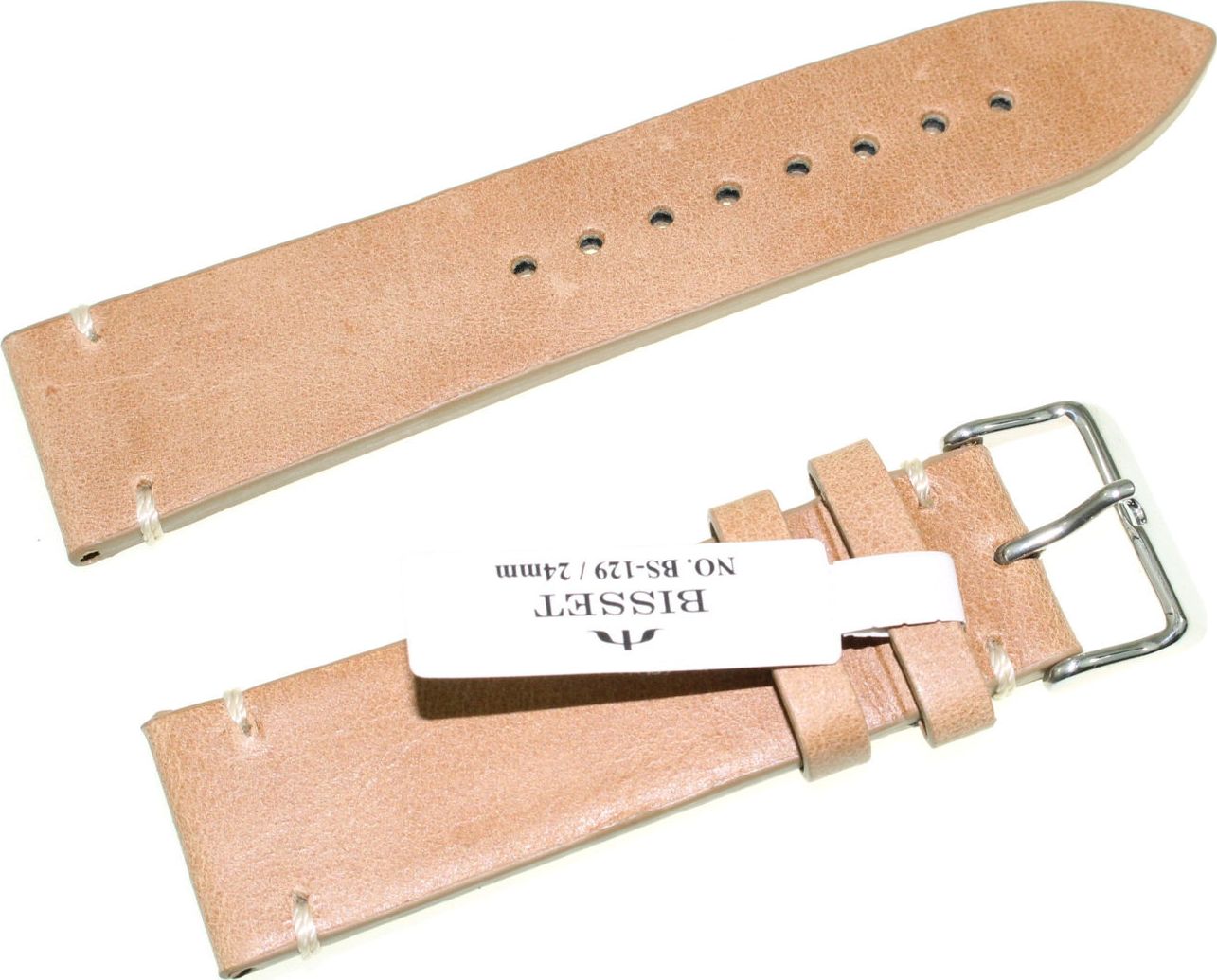 Bisset Skórzany pasek do zegarka 24 mm Bisset BS-129.24.22.05 uniwersalny
