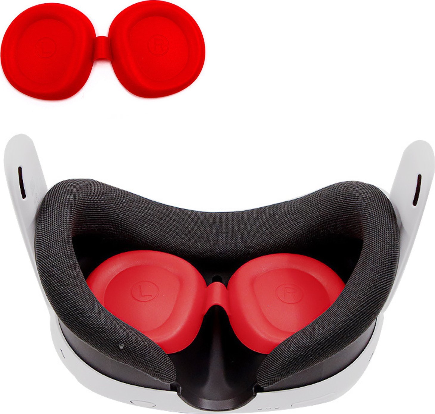 Vortex Virtual Reality Silikonowe ochronki na soczewki do Meta Quest 3 | Czerwone