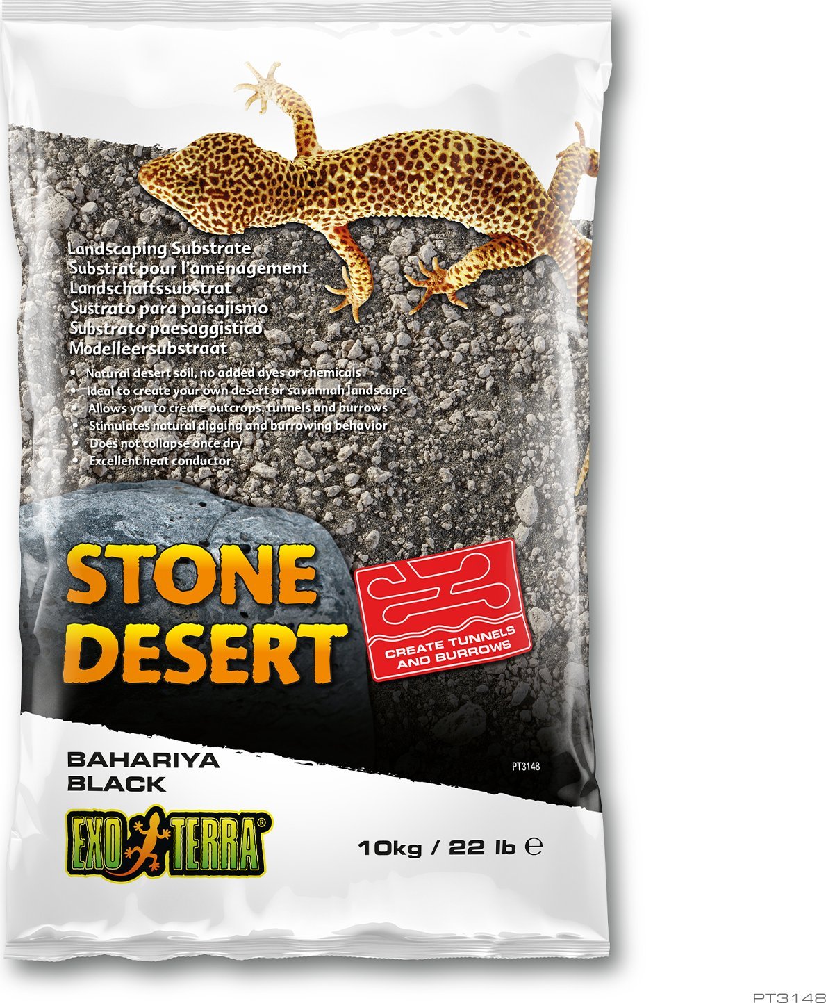 Exo Terra Podłoże Stone Desert, czarna pustynia, 10kg