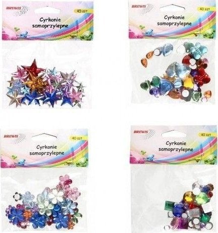 BREWIS Cyrkonie samoprzylepne MIX
