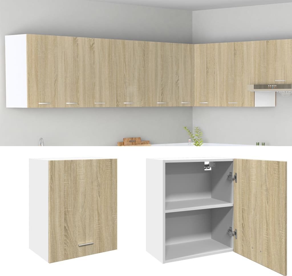 vidaXL Szafka wisząca, dąb sonoma, 50x31x60cm, materiał drewnopochodny