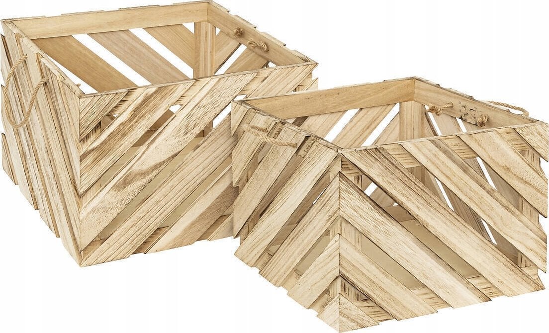 Atmosphera Drewniane skrzyneczki SULEI, 2 sztuki