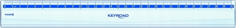 Keyroad Linijka plastikowa KEYROAD, 30cm, transparentna, 24 szt., pudełko