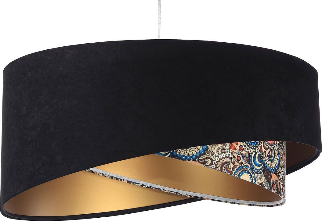 Lampa wisząca Lumes Czarno-złota lampa wisząca z wzorem - EX997-Moslo
