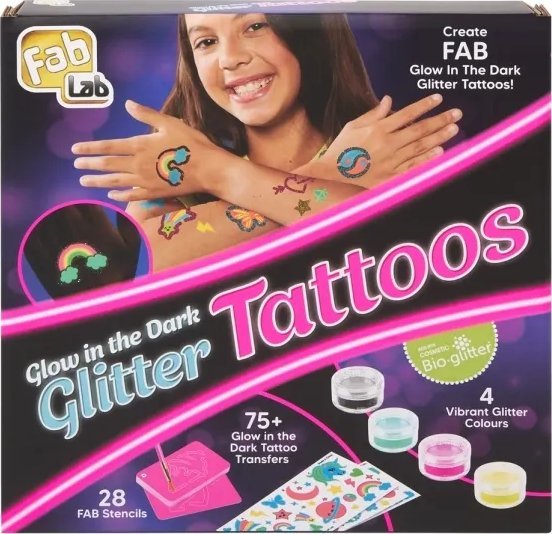 Storey Publishing LLC FabLab Glow Tattoos - glitter tattoos that glow in the dark