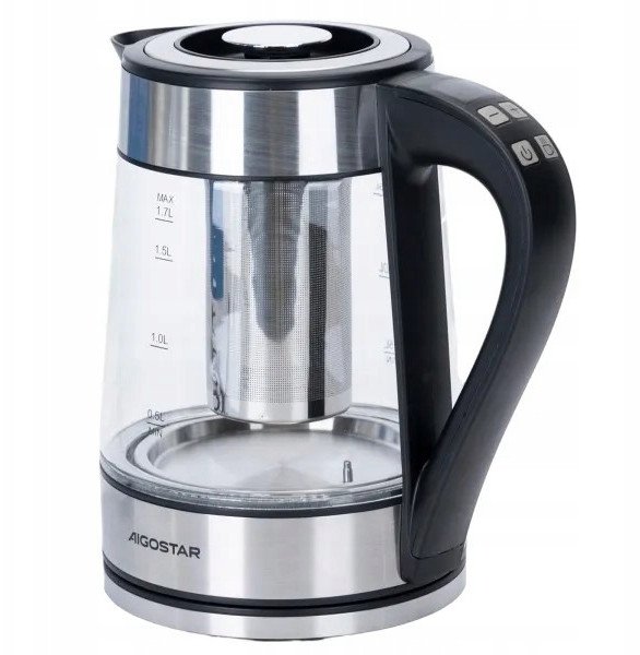 Czajnik Elektryczny Aigostar 2200W 1,7L Led Regulacja Temperatury Filtr