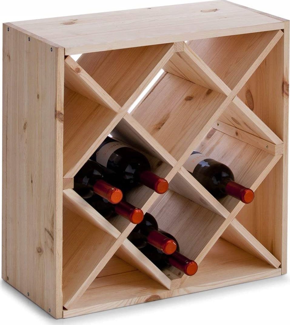 Zeller Drewniany stojak na wino, 12 butelek, ZELLER