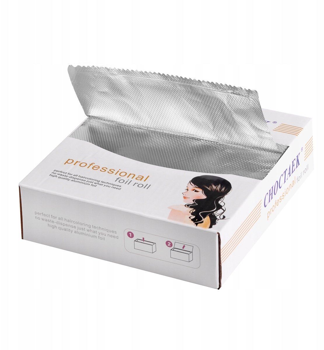 Activeshop Folia fryzjerska folia aluminiowa falista w arkuszach 12,7x27,3 cm 200szt.