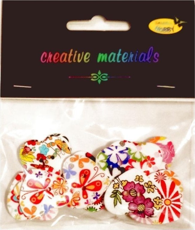 Guziki ozdobne Serca 2 25mm 15szt