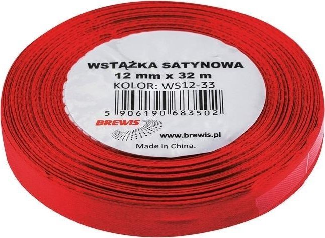 Wstążka satynowa bordowa 12mmx32m