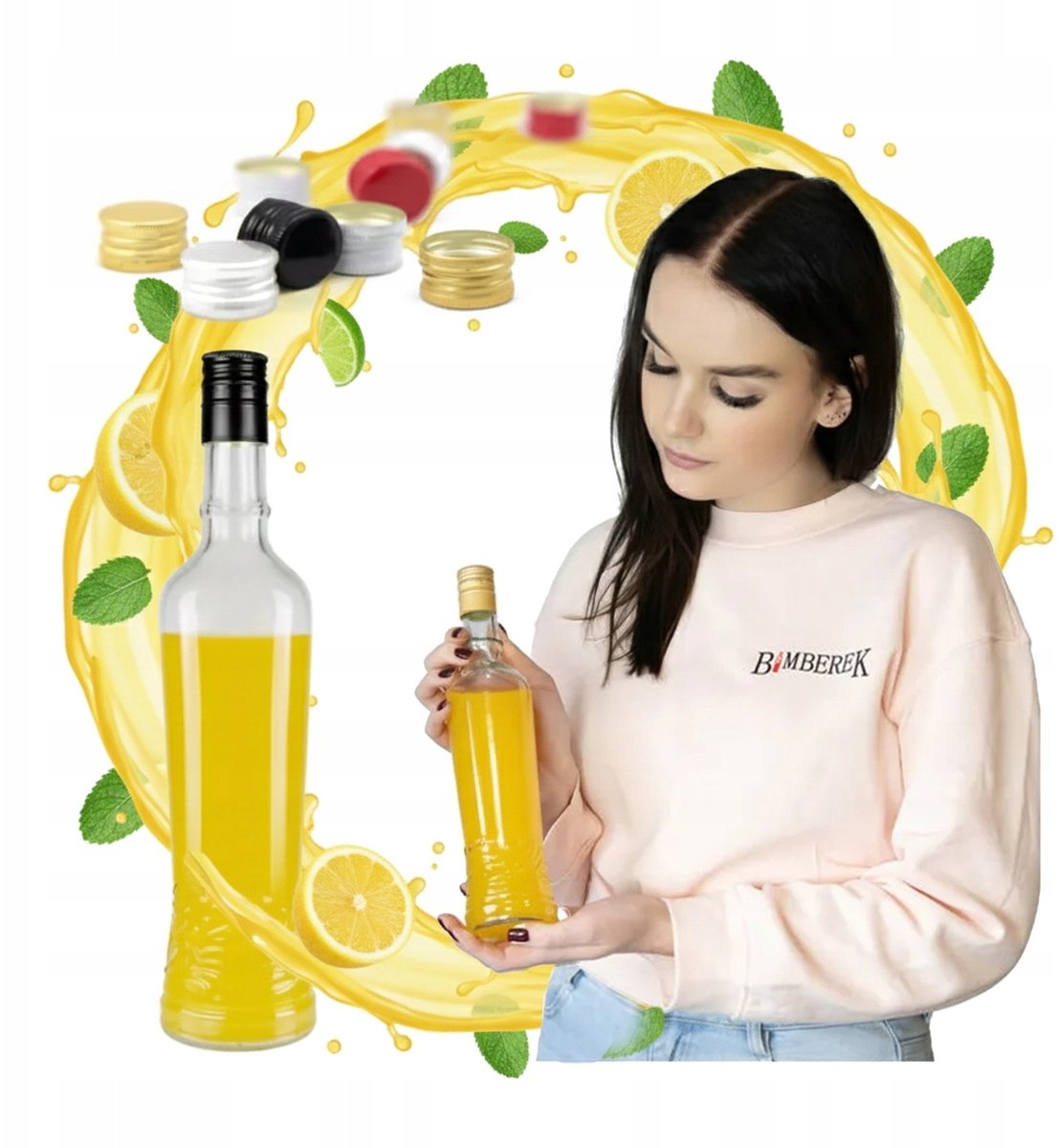 Butelka Szklana TOAST 500ml z Zakrętką Na Nalewki Alkohol Wino Sok 0,5l