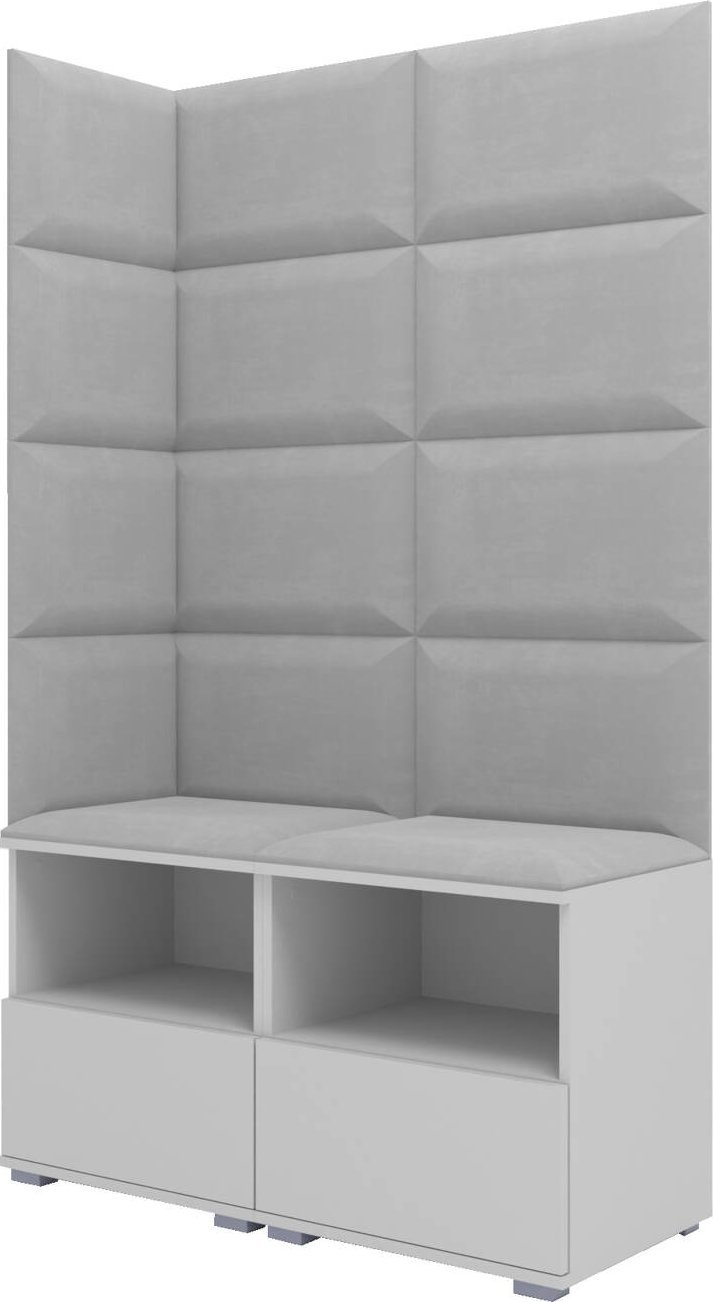 Ravio Tapicerowana garderoba Nela V - kolor biały + tkanina Trinity 32