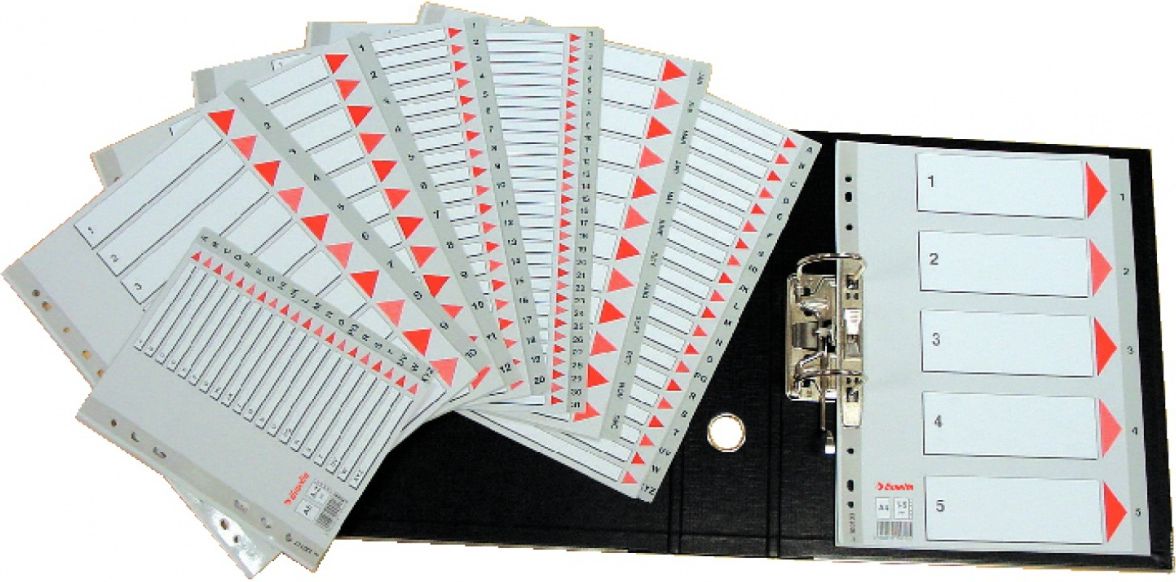 Esselte 1-5 SZARE PP - 100103