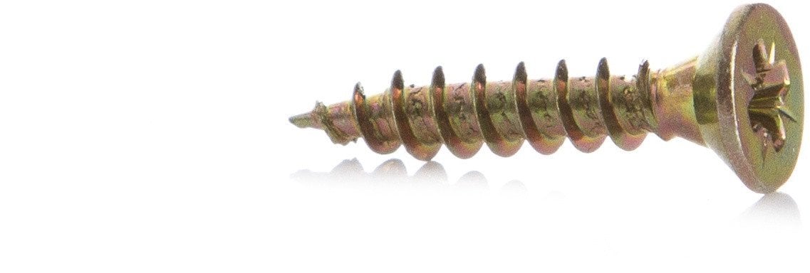 CHIPBOARD SCREW 3.0X16 YLW ZP 100PCS G1