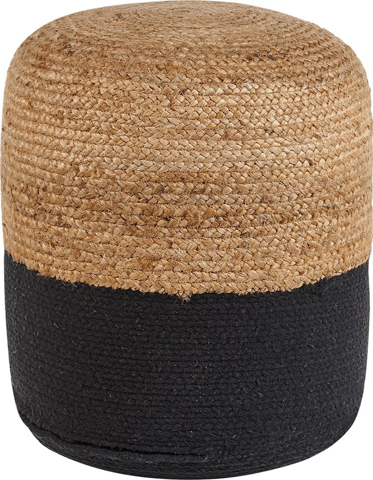 Beliani Puf 46 cm czarny DALAMA