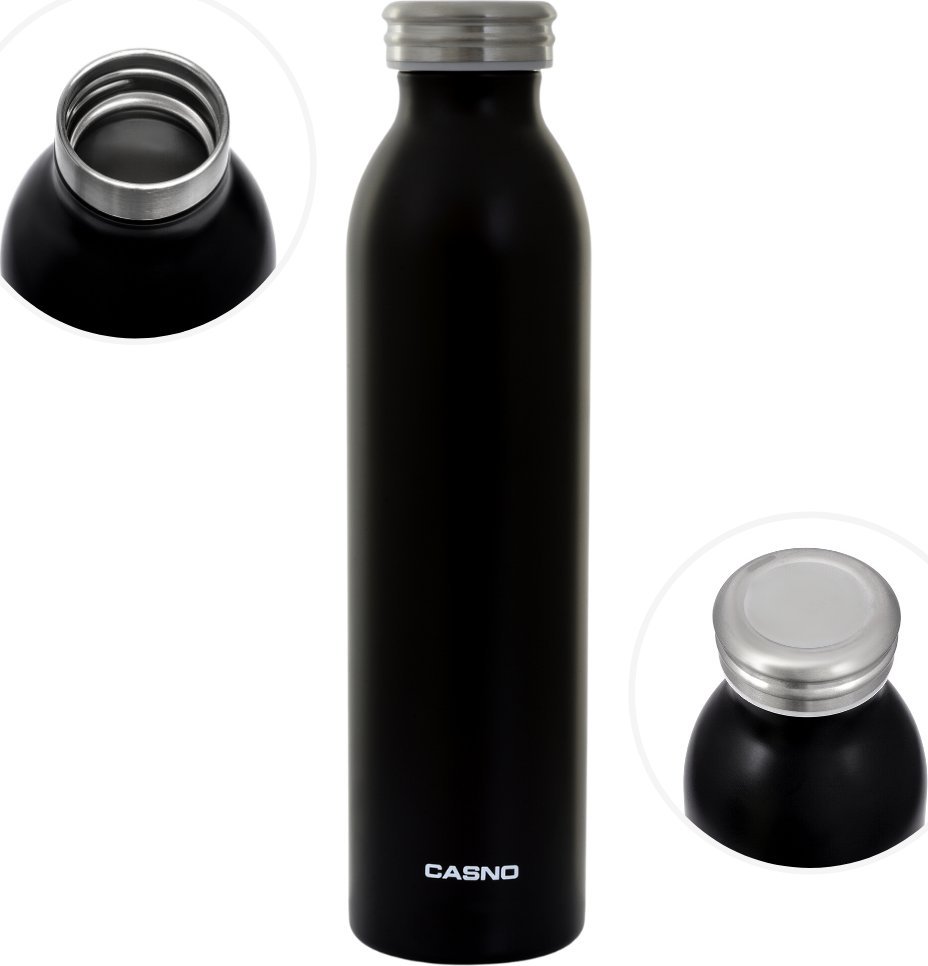 Butelka termiczna Casno Denali 600 ml czarna