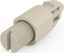 SCHROFF SCHROFF Łącznik ćwierćobrotowy z łbem radełkowanym i rowkowanym, szary, 100 szt.