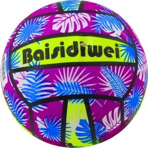 LeanToys Piłka Gumowa Jaskrawa Liście Fioletowa 24 Cm LEAN TOYS