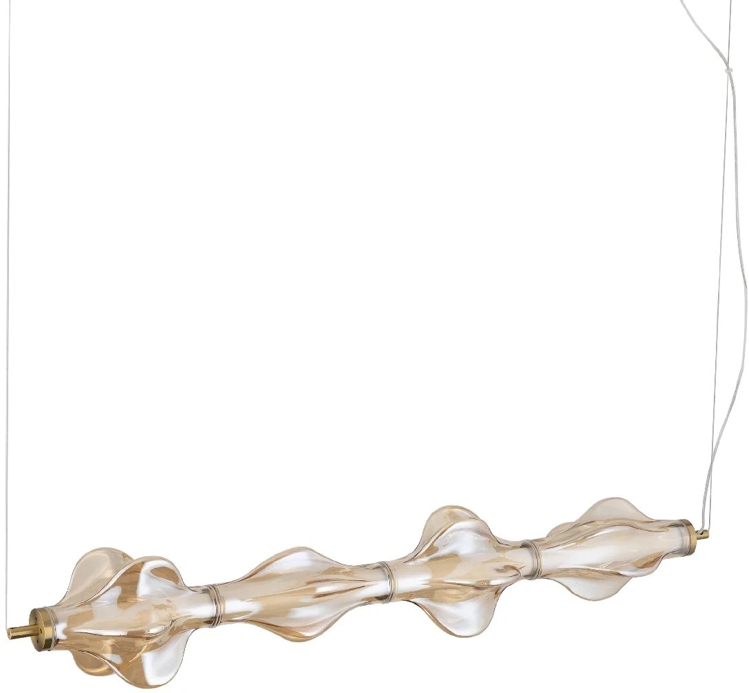 Ledowa lampa wisząca Elva 18216 LED 30W 3000K bursztynowy mosiądz