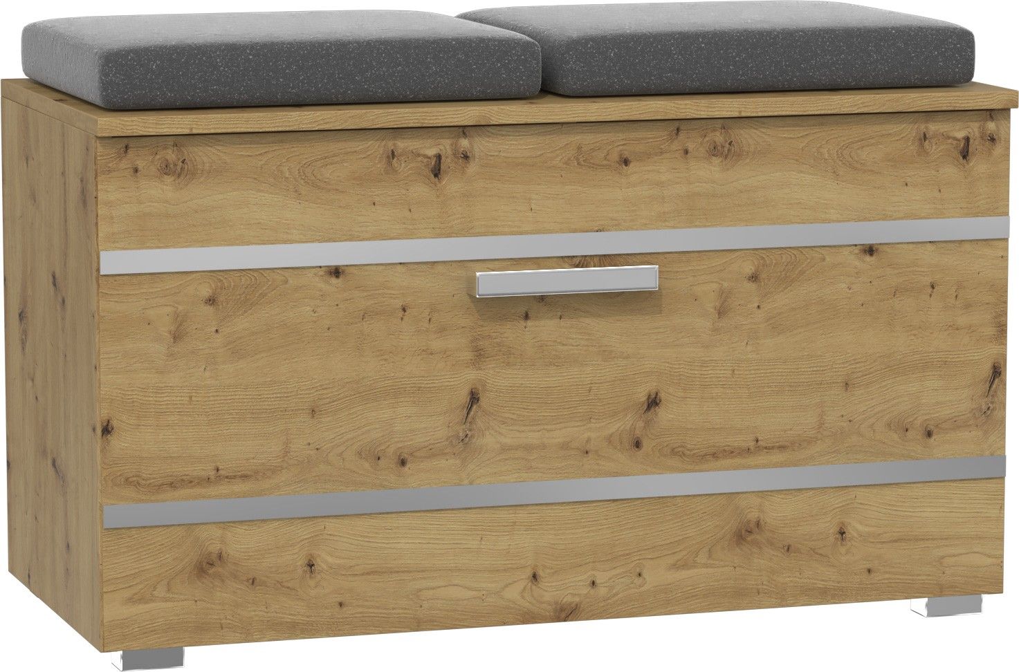 Topeshop SZAFKA NA BUTY SIEDZISKO SCHOWEK OPAL DĄB ARTISAN