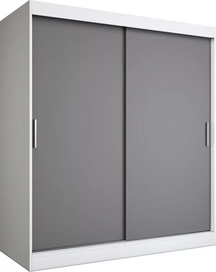 Elior Szafa przesuwna 180 cm biel + antracyt - Corina 5X