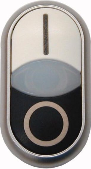 Eaton Napęd przycisku podwójny biało/czarmy/0-I z podświetleniem z samopowrotem M22-DDLM-WS-X1/X0 (284832)