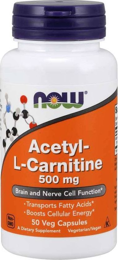 NOW Foods Acetyl L-Carnitine, 500mg 50 kaps.