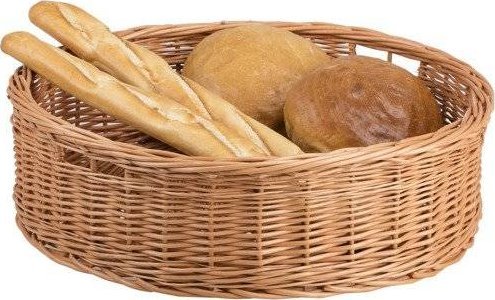 WickerPL Taca wiklinowa okrągła na pieczywo owoce i warzywa 30 H15 cm