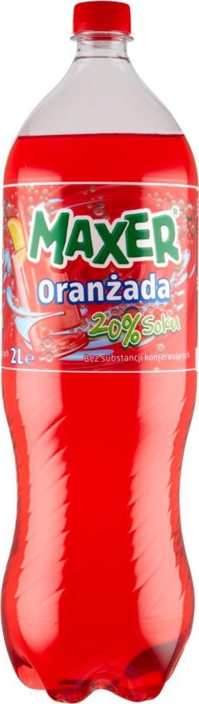 ZBYSZKO Maxer Napój gazowany oranżada czerwona 2 l