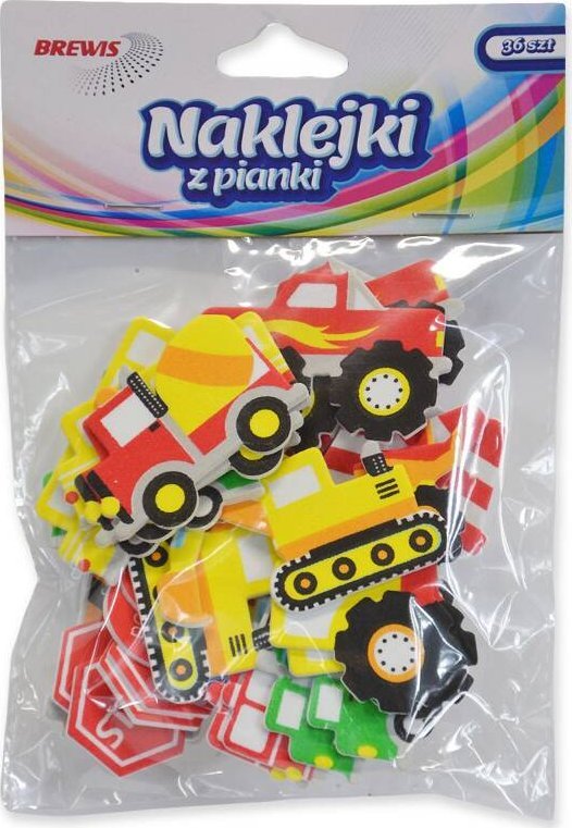 BREWIS Naklejki z pianki ulica 36szt