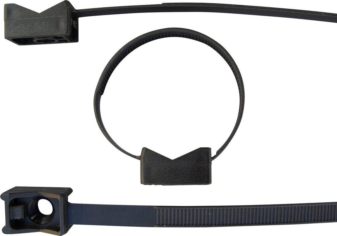 Onnline Uchwyt paskowy do przewodów okrągły 35 mm, czarny, UV