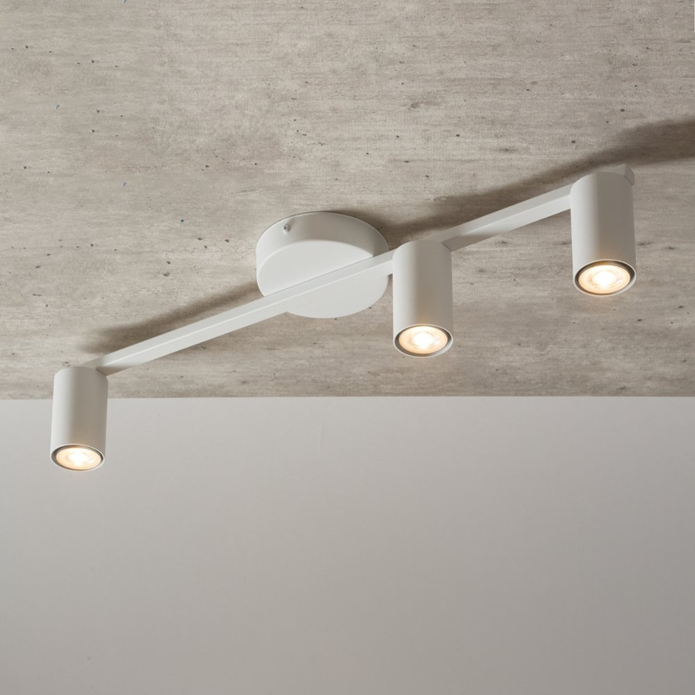 Lampa sufitowa Sigma 3-punktowa lampa sufitowa Sky tuby na pręcie metalowe