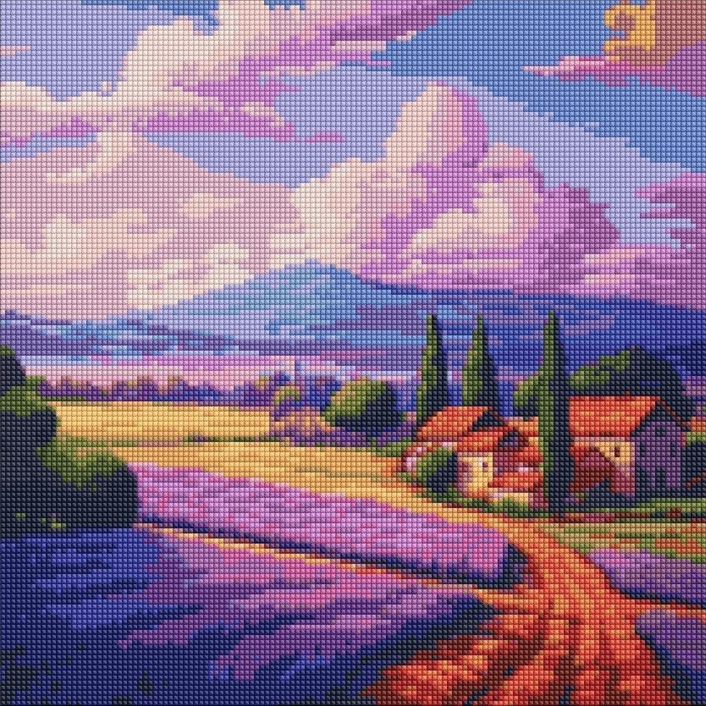 Norimpex Diamentowa mozaika - Lawendowe pole 40x40cm